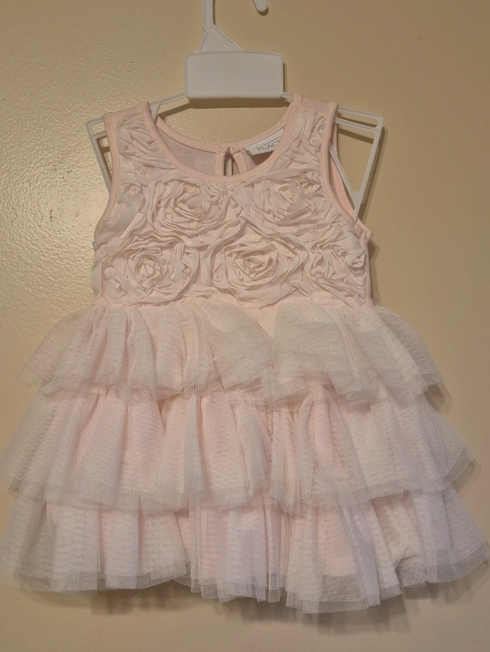 The Children's Place Light Pink Rosette Tiered Tulle Dress